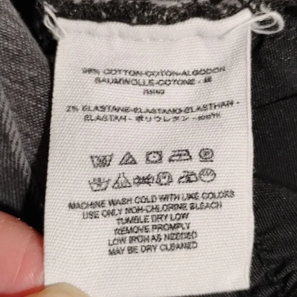 Free People Great Heights Fringed Hem Black Jeans Sz.29 Hardly Worn (A-72) - Picture 9 of 10